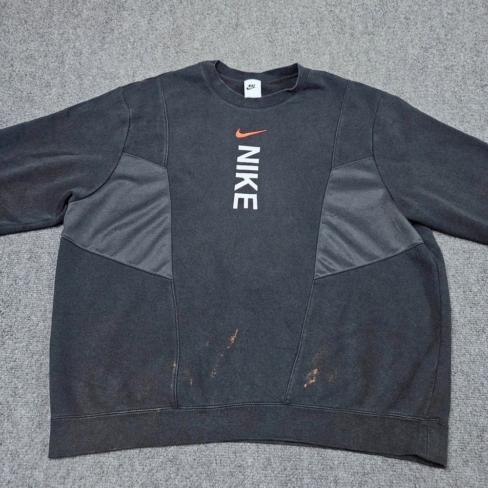 Nike‎ Sweatshirt Mens XL Black Pullover Grunge Sportswear Gorpcore Y2K Skater